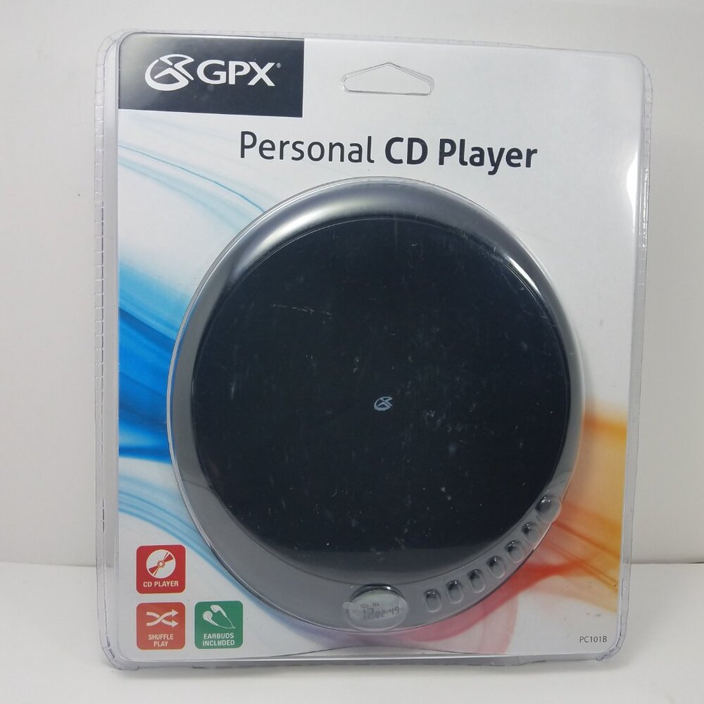 GPX PC101B Portable CD Player with Stereo Earbuds
